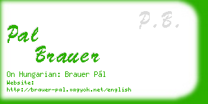 pal brauer business card