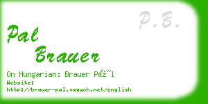 pal brauer business card